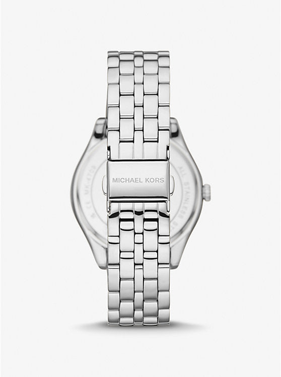 Michael Kors Harlowe Pavé Silver-Tone Watch