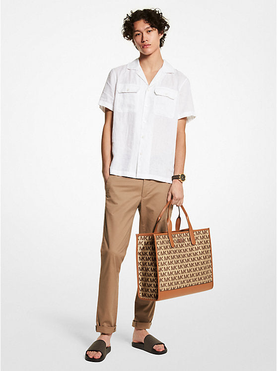 Michael Kors Hudson Logo Jacquard Tote Bag