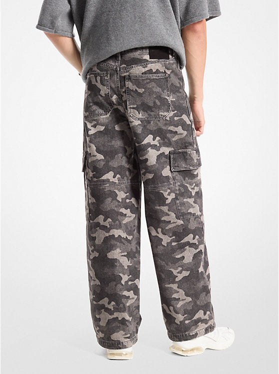Michael Kors Camouflage Denim Cargo Jeans