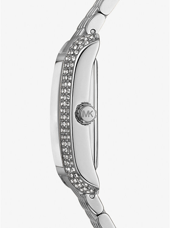 Michael Kors Petite Emery Pavé Silver-Tone Watch