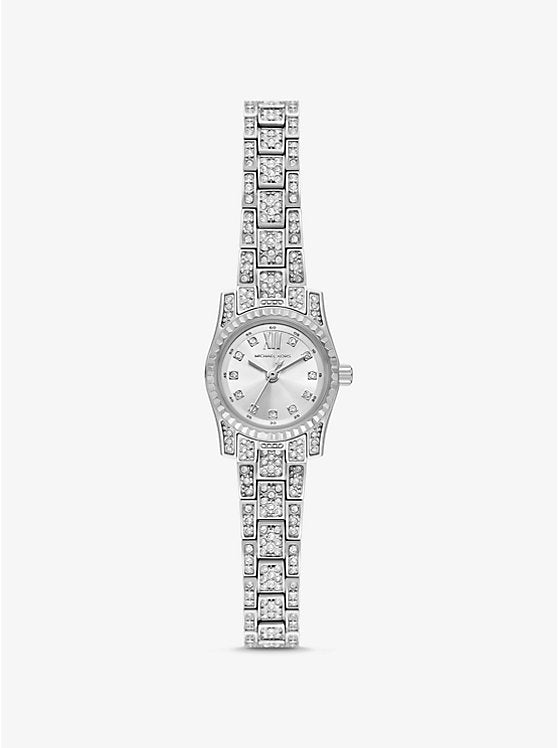 Michael Kors Mini Lexington Pavé Silver-Tone Watch
