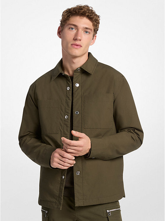 Michael Kors Stretch Cotton Padded Shirt Jacket