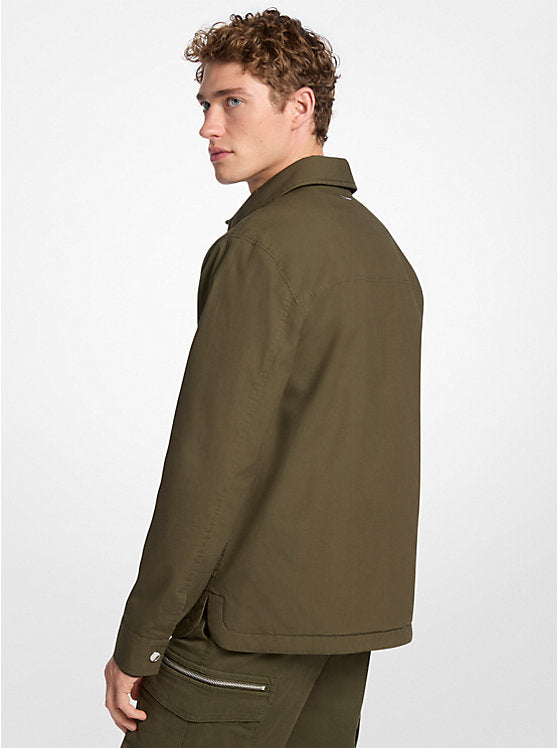Michael Kors Stretch Cotton Padded Shirt Jacket