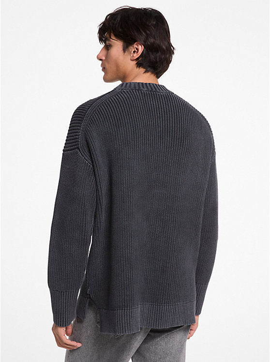 Michael Kors Garment-Dyed Cotton Blend Sweater