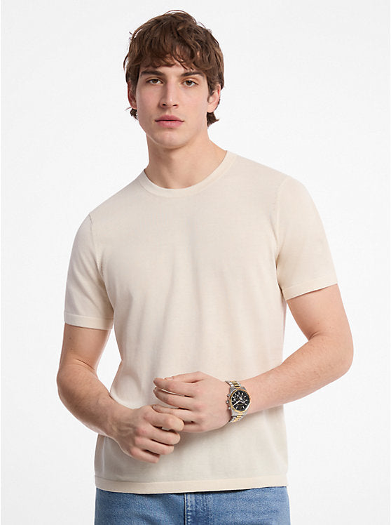 Michael Kors Cotton Short-Sleeve Sweater