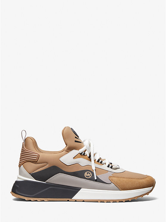 Michael Kors Theo Sport Mixed-Media Trainer