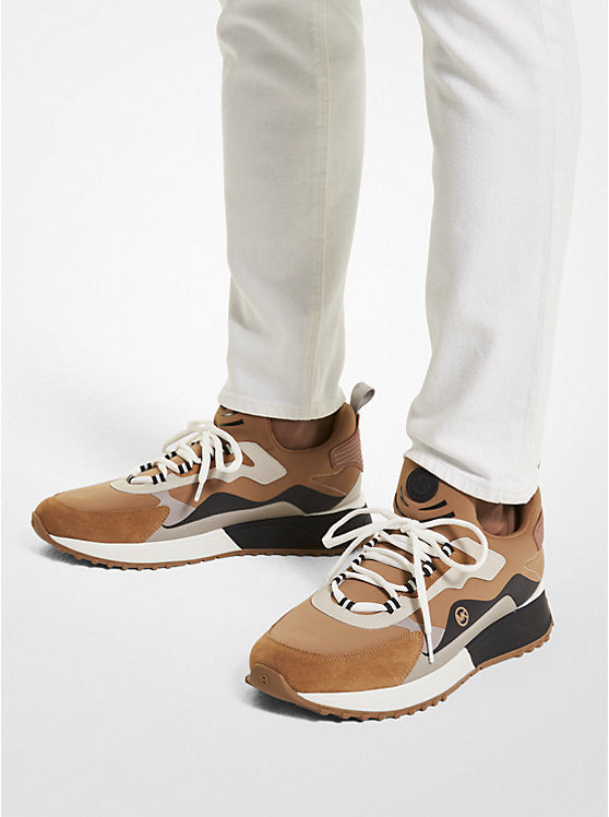 Michael Kors Theo Sport Mixed-Media Trainer
