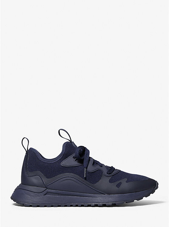 Michael Kors Nolan Mesh and Rubberized Leather Trainer