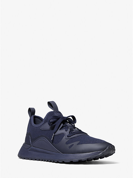 Michael Kors Nolan Mesh and Rubberized Leather Trainer
