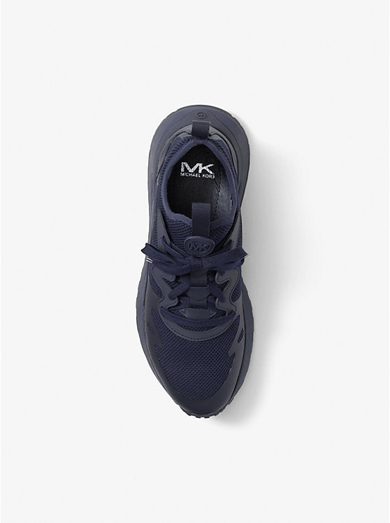 Michael Kors Nolan Mesh and Rubberized Leather Trainer