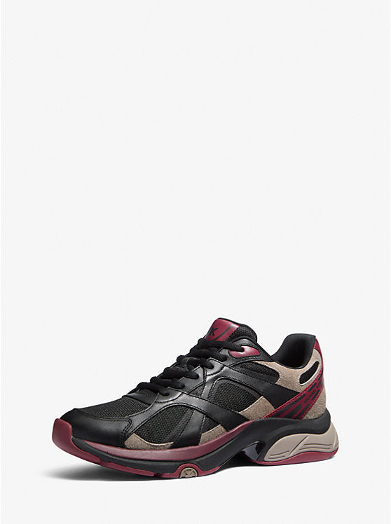 Michael Kors Leo Mixed-Media Trainer