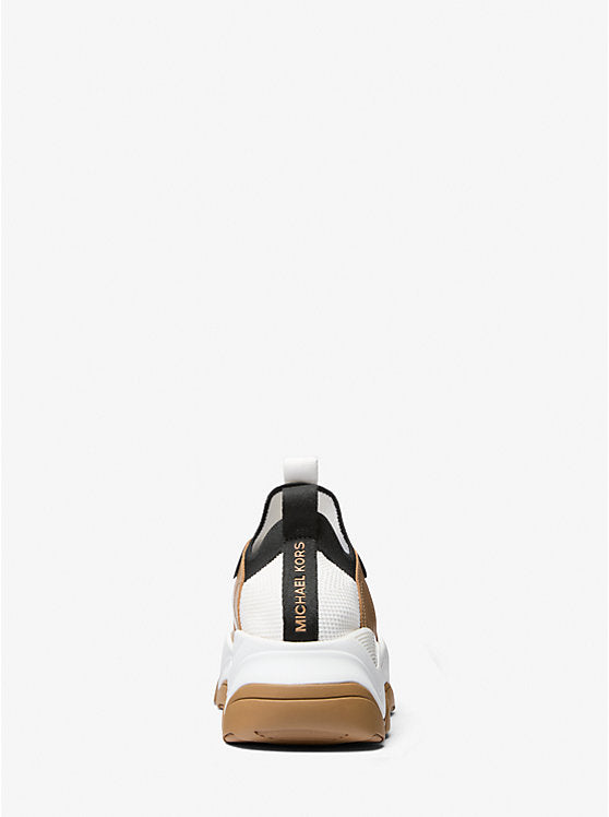 Michael Kors Atlas Stretch Knit and Leather Trainer