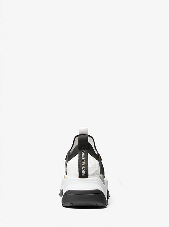 Michael Kors Atlas Stretch Knit and Leather Trainer