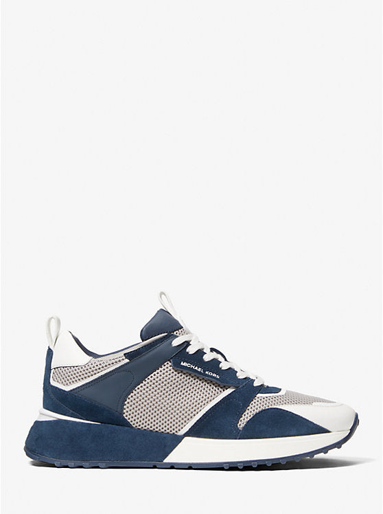 Michael Kors Theo Mesh and Suede Trainer