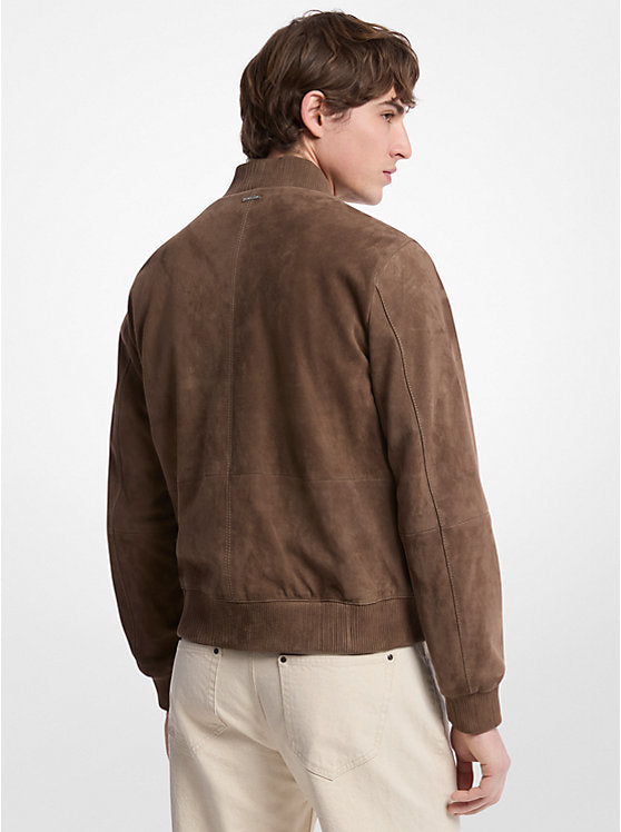 Michael Kors Suede Bomber Jacket