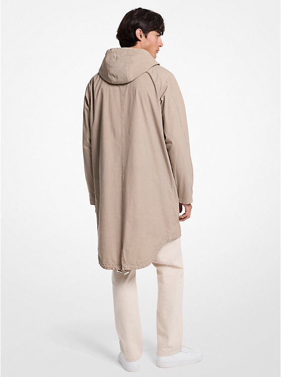 Michael Kors Garment-Dyed Stretch Cotton Poplin Anorak
