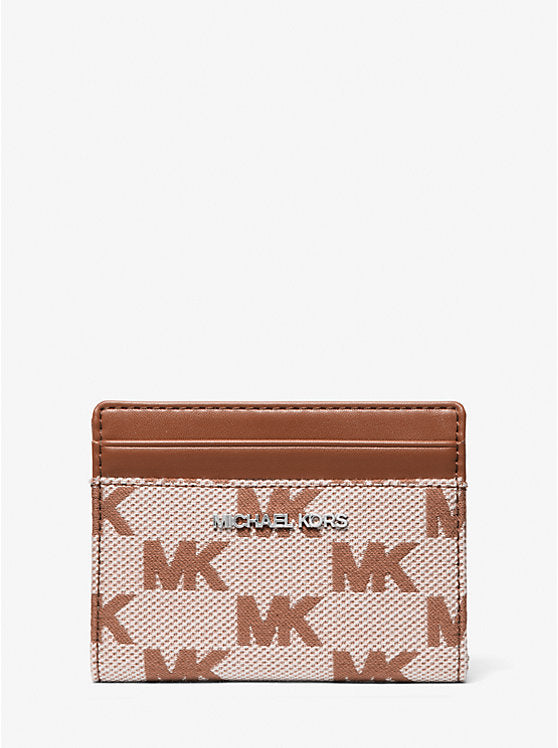 Michael Kors Outlet Cooper Logo Jacquard Bi-Fold Wallet