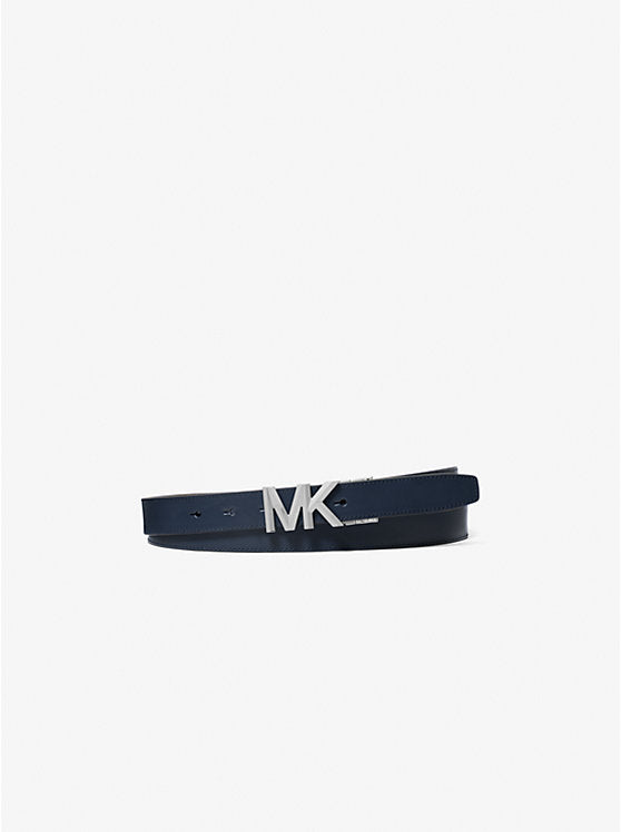 Michael Kors Reversible Signature Logo and Leather Belt