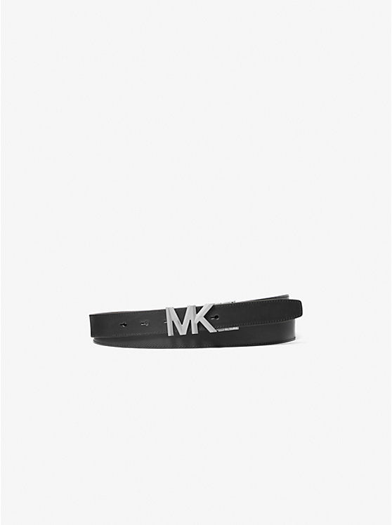 Michael Kors Reversible Signature Logo and Leather Belt
