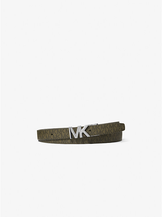 Michael Kors Reversible Signature Logo and Leather Belt