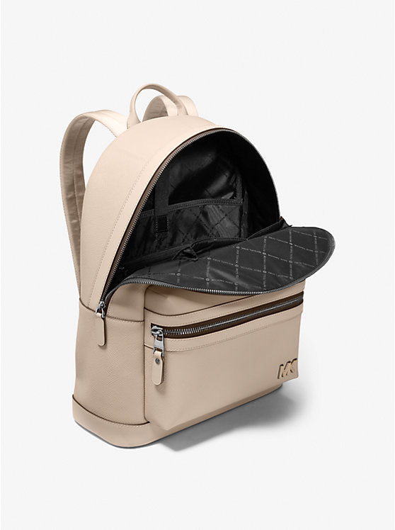 Michael Kors Edison Scratch-Resistant Crossgrain Leather Backpack