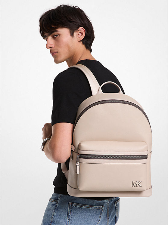 Michael Kors Edison Scratch-Resistant Crossgrain Leather Backpack