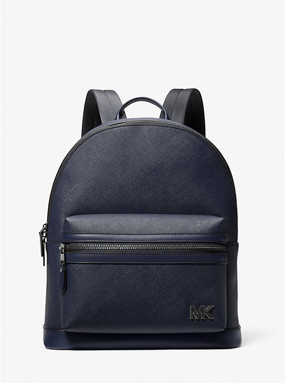Michael Kors Edison Scratch-Resistant Crossgrain Leather Backpack