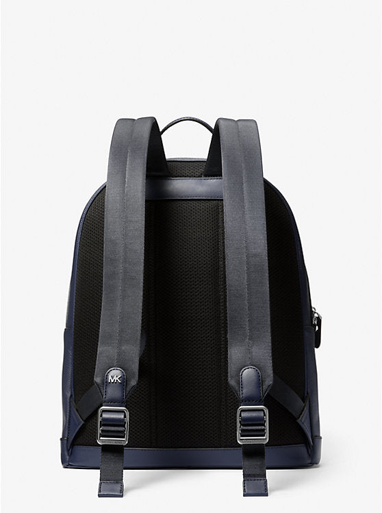 Michael Kors Edison Scratch-Resistant Crossgrain Leather Backpack