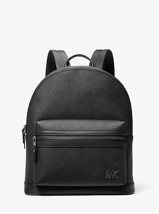Michael Kors Edison Scratch-Resistant Crossgrain Leather Backpack