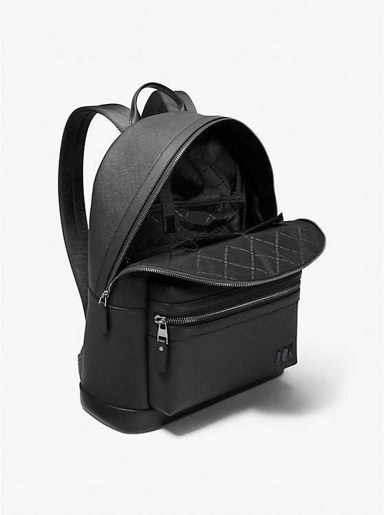 Michael Kors Edison Scratch-Resistant Crossgrain Leather Backpack