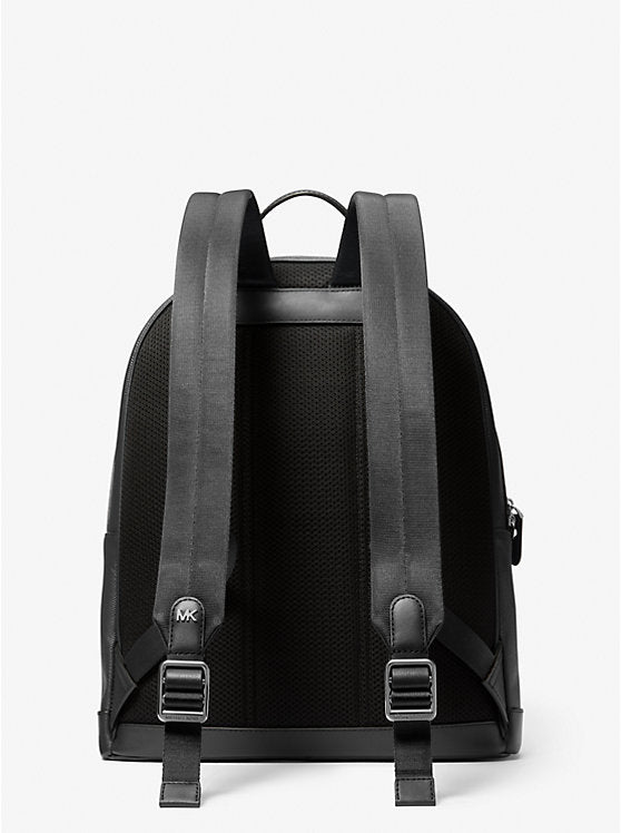 Michael Kors Edison Scratch-Resistant Crossgrain Leather Backpack