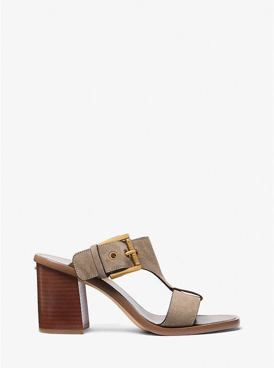 Michael Kors Irene Suede Block Heel Sandal