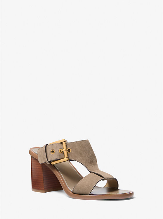 Michael Kors Irene Suede Block Heel Sandal