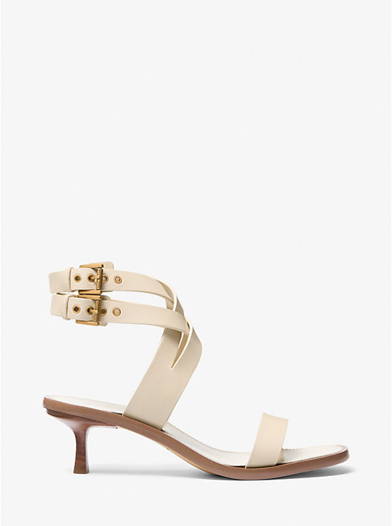 Michael KorsIrene Leather Kitten Heel Sandal
