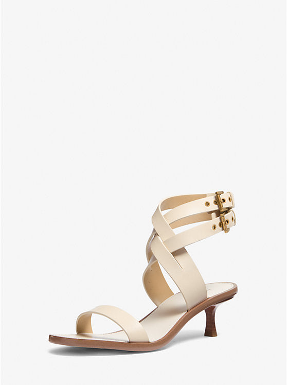 Michael KorsIrene Leather Kitten Heel Sandal
