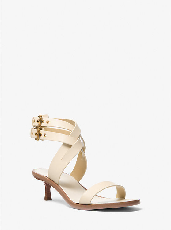 Michael KorsIrene Leather Kitten Heel Sandal