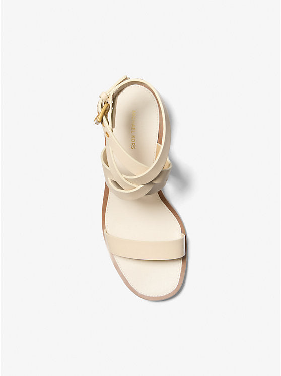 Michael KorsIrene Leather Kitten Heel Sandal