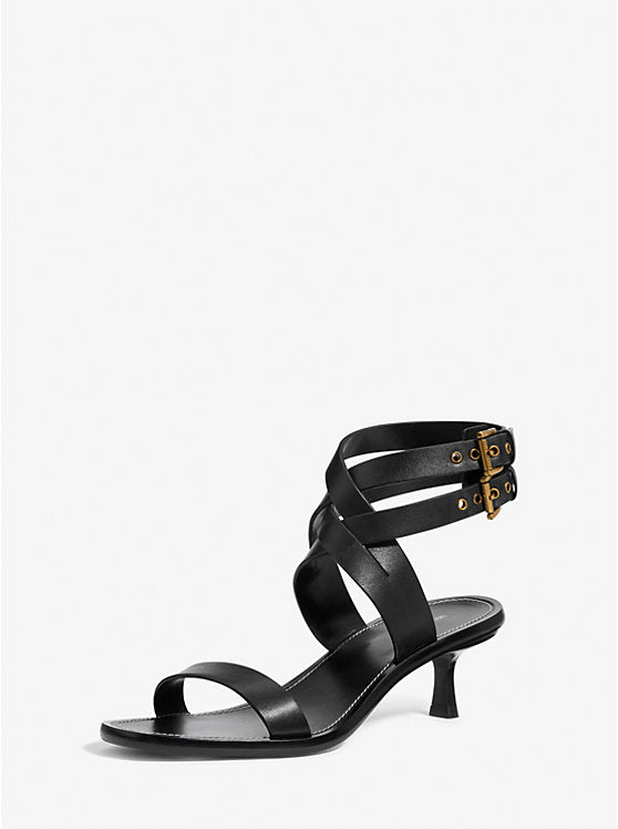 Michael KorsIrene Leather Kitten Heel Sandal
