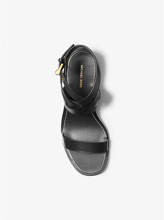 Michael KorsIrene Leather Kitten Heel Sandal