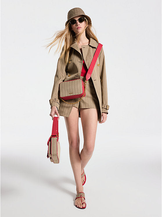 Michael Kors Ashtin MK2000 Logo Jacquard Sandal