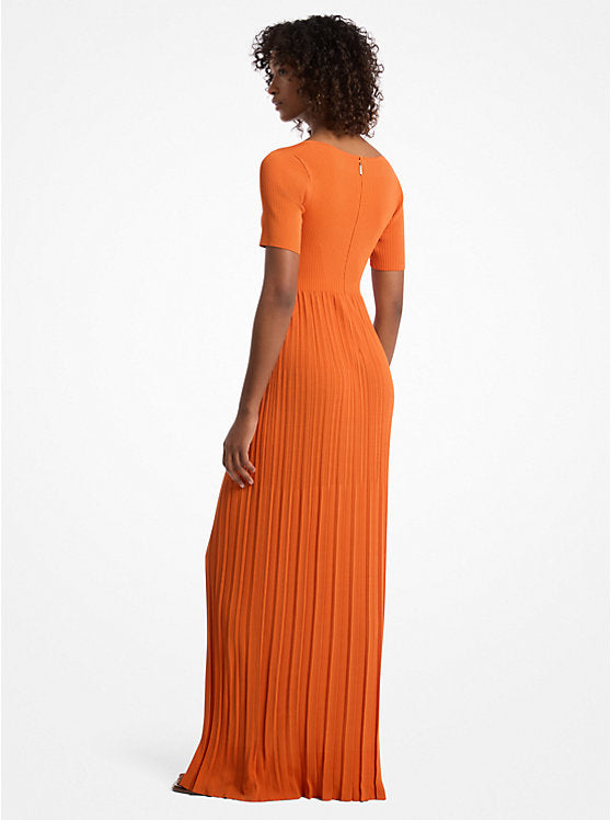 Michael Kors Ribbed Stretch Knit Midi Dress