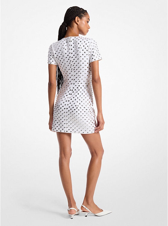 Michael Kors Embellished Polka Dot Scuba Dress