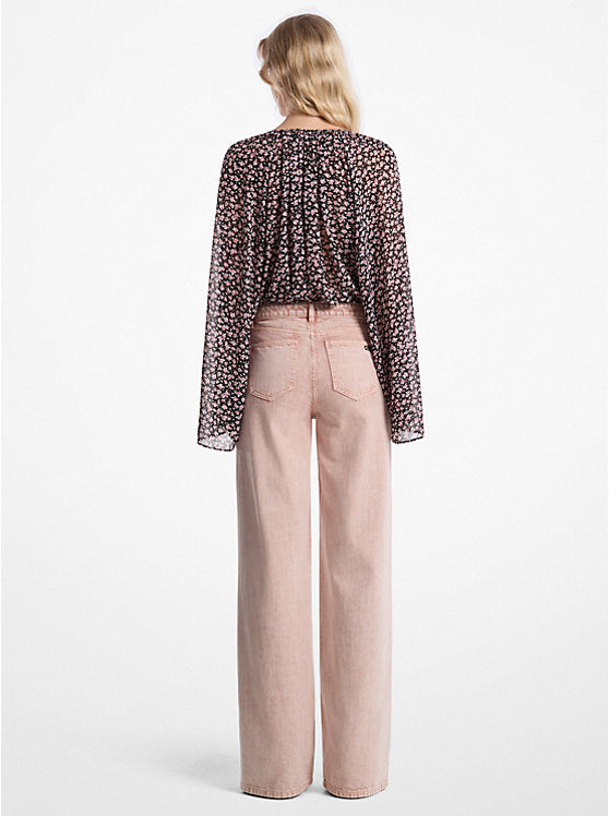 Michael Kors Garment-Dyed Wide Leg Jean
