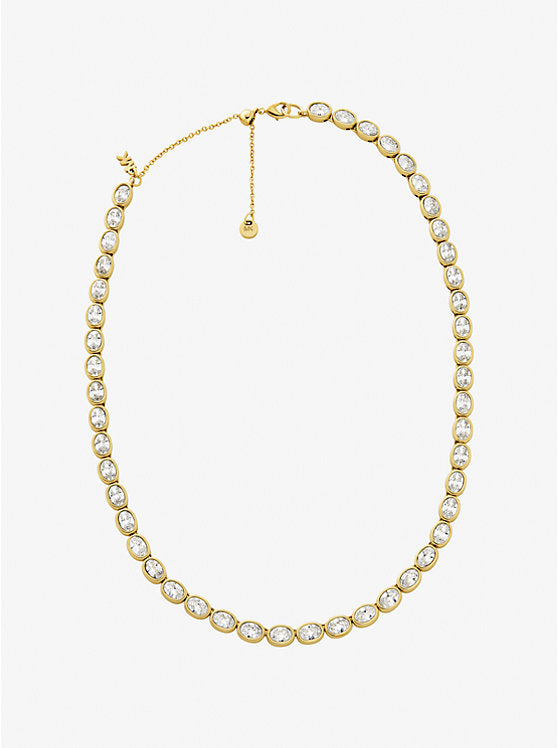 Michael Kors Precious Metal-Plated Cubic Zirconia Tennis Necklace