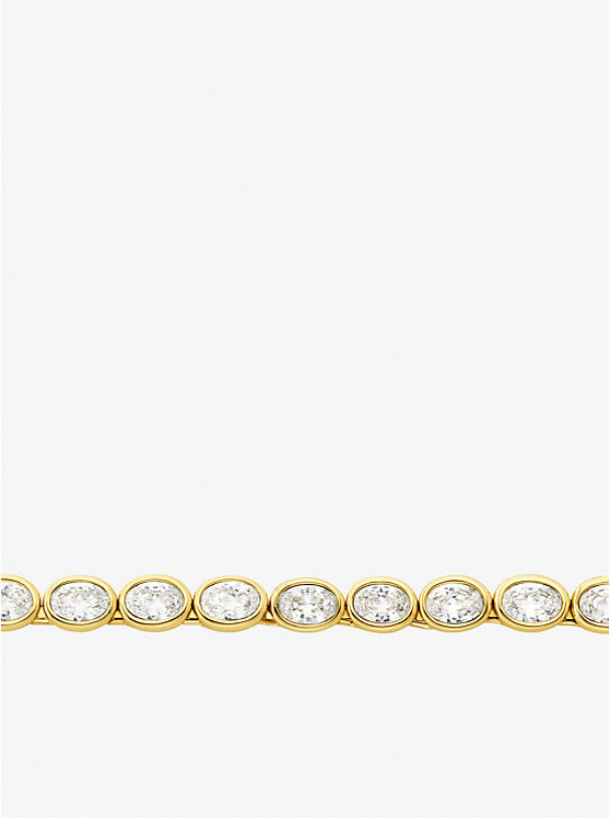 Michael Kors Precious Metal-Plated Cubic Zirconia Tennis Necklace