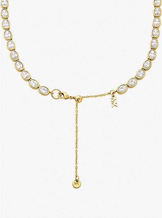 Michael Kors Precious Metal-Plated Cubic Zirconia Tennis Necklace