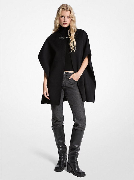 Michael Kors Double Face Wool Blend Cape