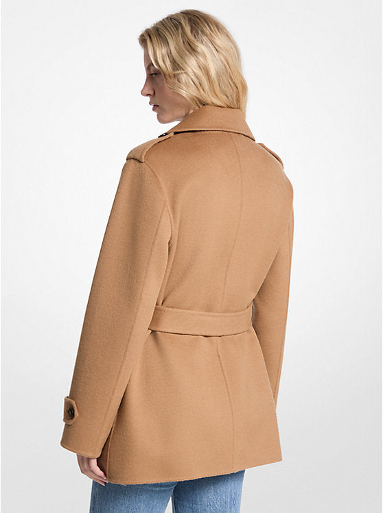 Michael Kors Wool Blend Belted Wrap Coat
