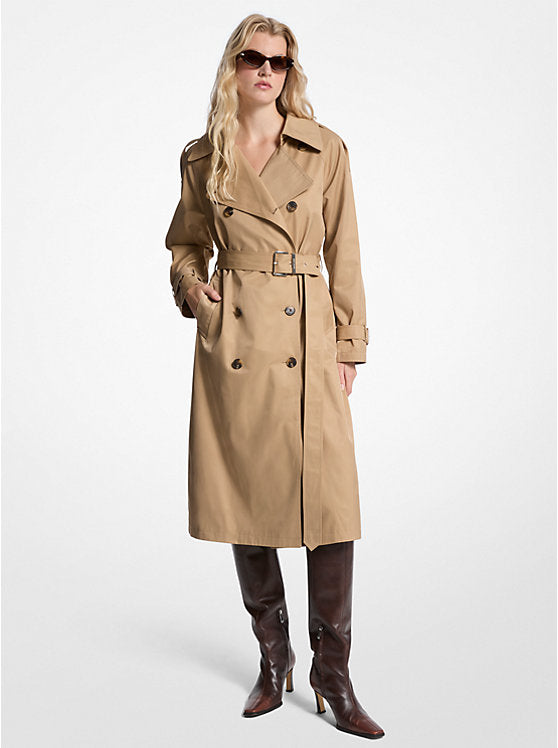 Michael Kors Cotton Blend Belted Trench Coat
