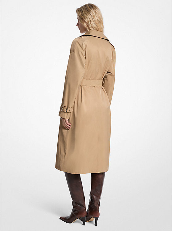 Michael Kors Cotton Blend Belted Trench Coat